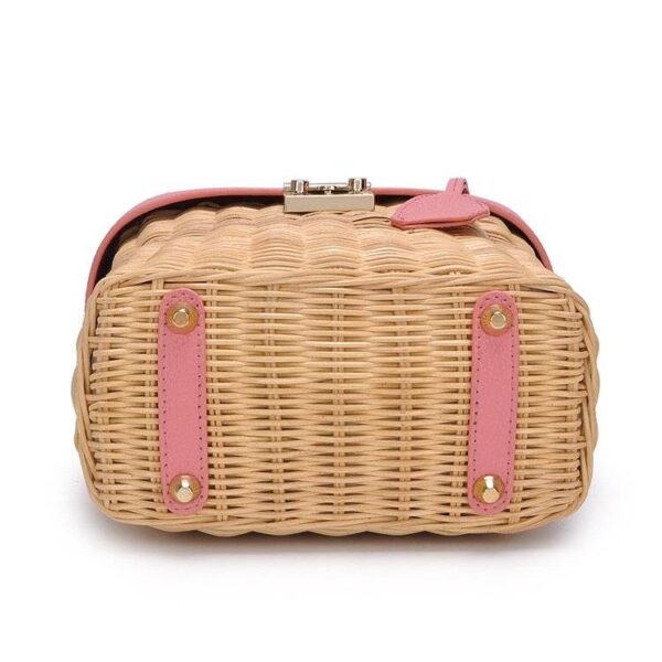 Lara Rattan Top Handle Bag - Image 3