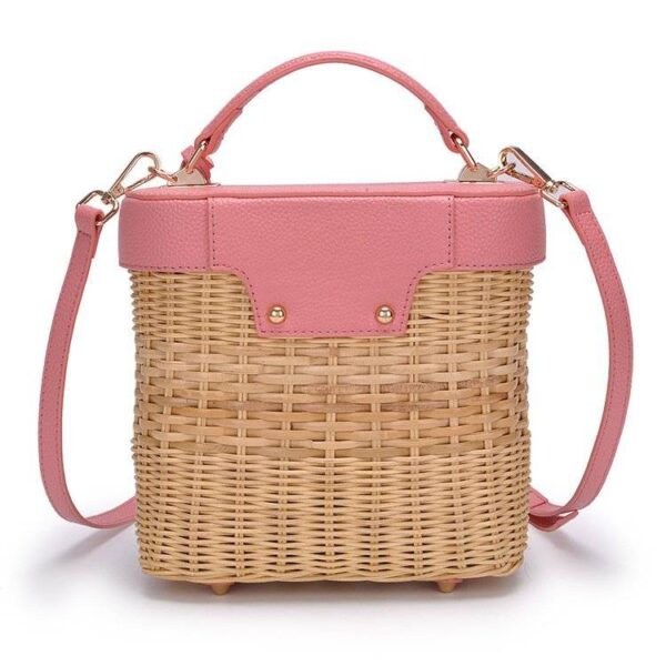 Lara Rattan Top Handle Bag - Image 2