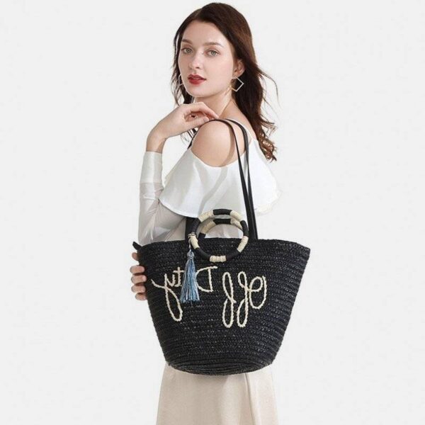 Bano Straw Basket Bag - Image 2