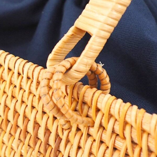 Kaia Rattan Basket Bag (small) – Bild 5