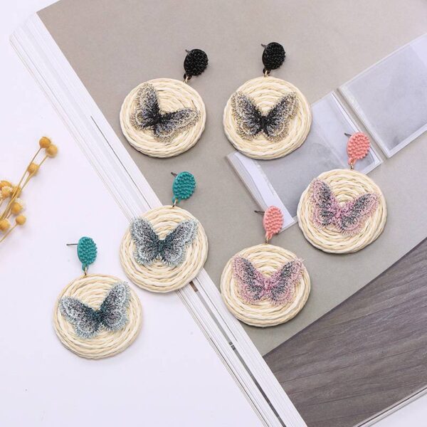 Butterfly Rattan Earring - Image 2