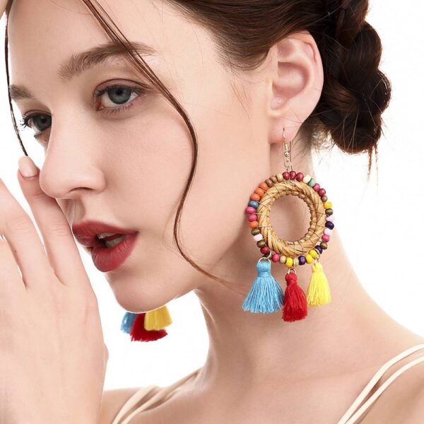 Greta Rattan Earring - Image 3