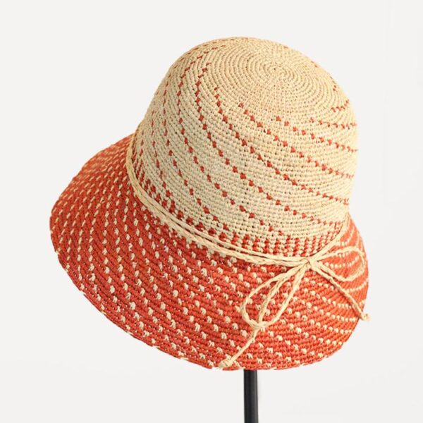 Isabel Raffia Crochet Cloche Hat - Image 6