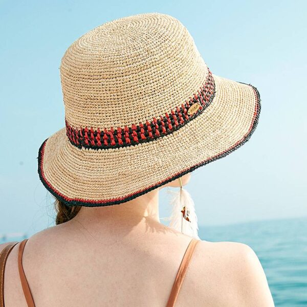 Livia Raffia Crochet Cloche Hat - Image 4