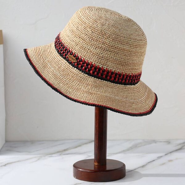 Livia Raffia Crochet Cloche Hat - Image 7