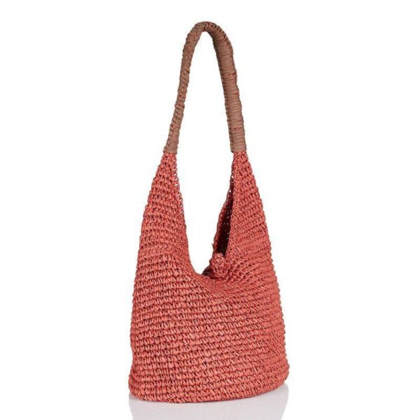 Edith Straw Bucket Bag - Image 5