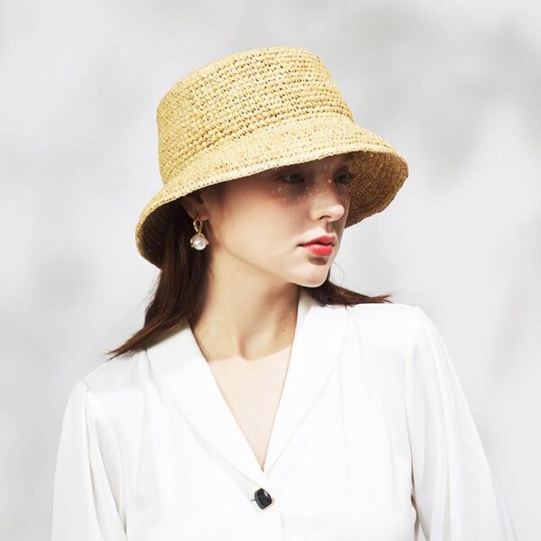 Emory Raffia Crochet Bucket Hat - Image 3