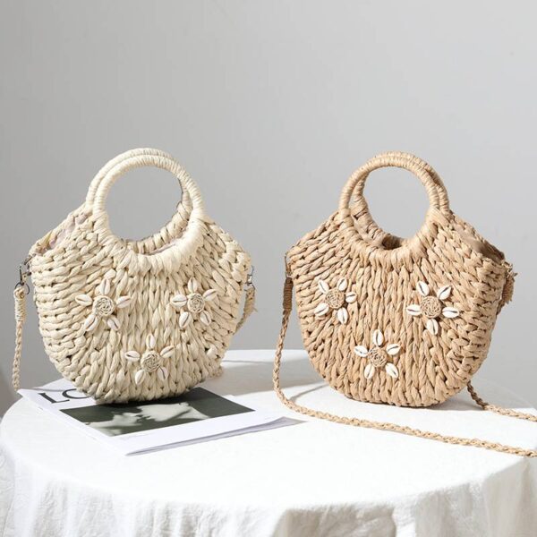 Hanna Straw Basket Bag – Image 2