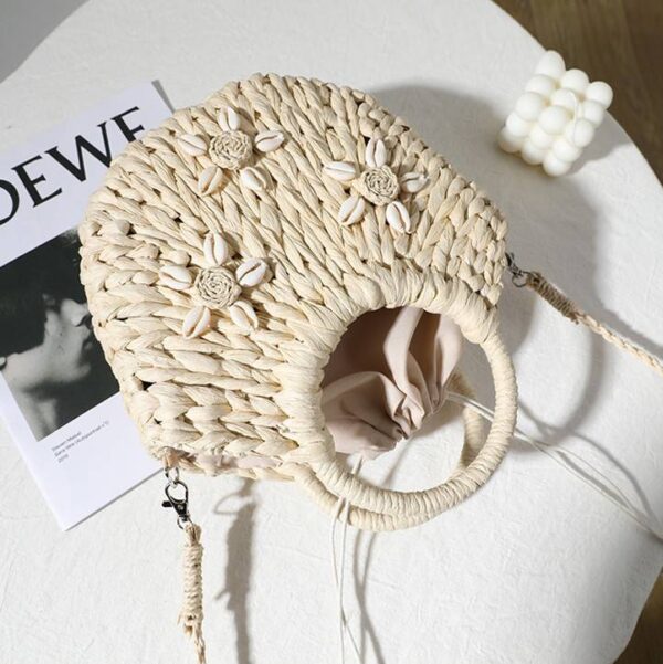 Hanna Straw Basket Bag – Image 7