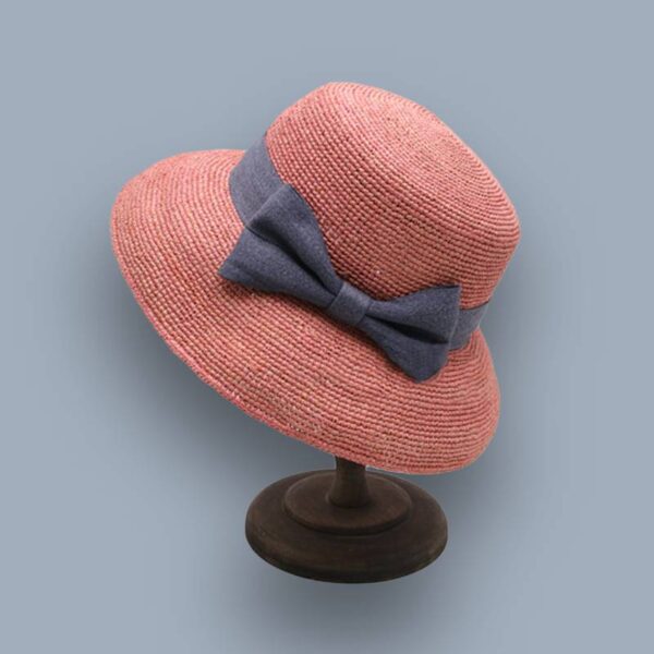 Keyla Raffia Crochet Bowler Hat - Image 6