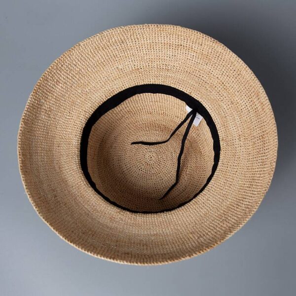 Keyla Raffia Crochet Bowler Hat - Image 8