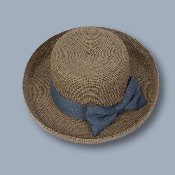 Keyla Raffia Crochet Bowler Hat - Image 5