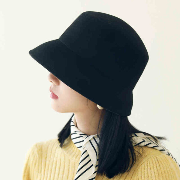 Amari Merino Wool Felt Cloche Hat - Image 3