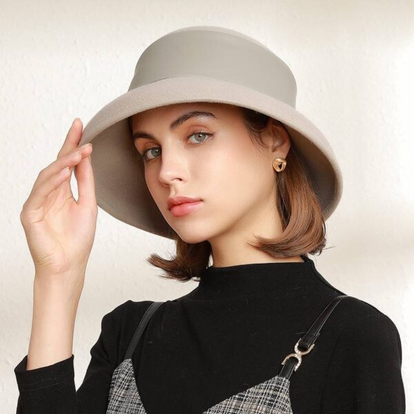 Briella Merino Wool Felt Cloche Hat - Image 3