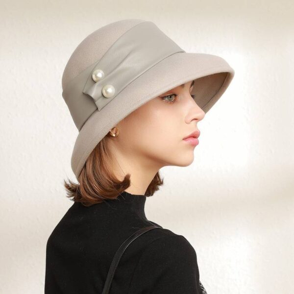 Briella Merino Wool Felt Cloche Hat - Image 2
