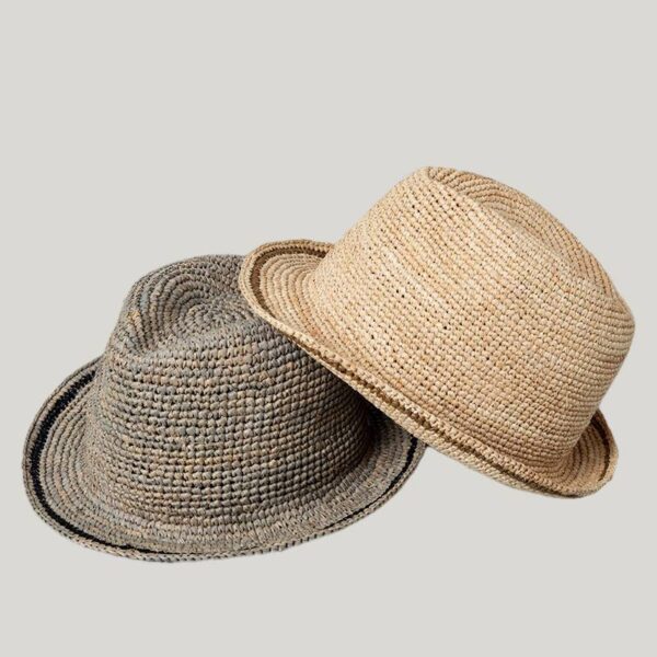 Rylie Raffia Crochet Fedora Hat - Image 7