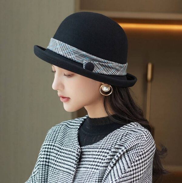 Skye Wool Felt Bowler Hat - Image 4