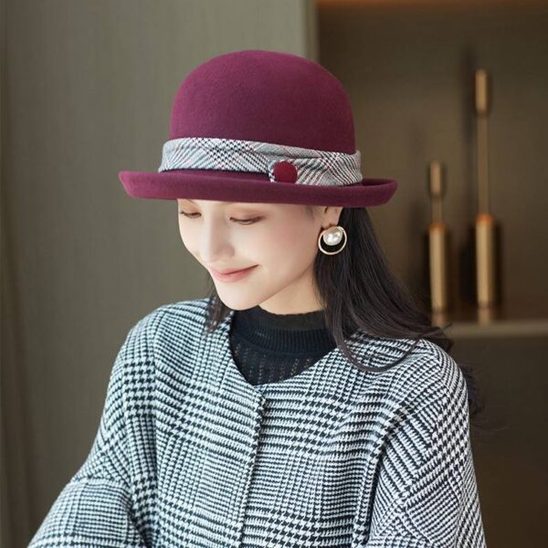 Skye Wool Felt Bowler Hat - Image 3