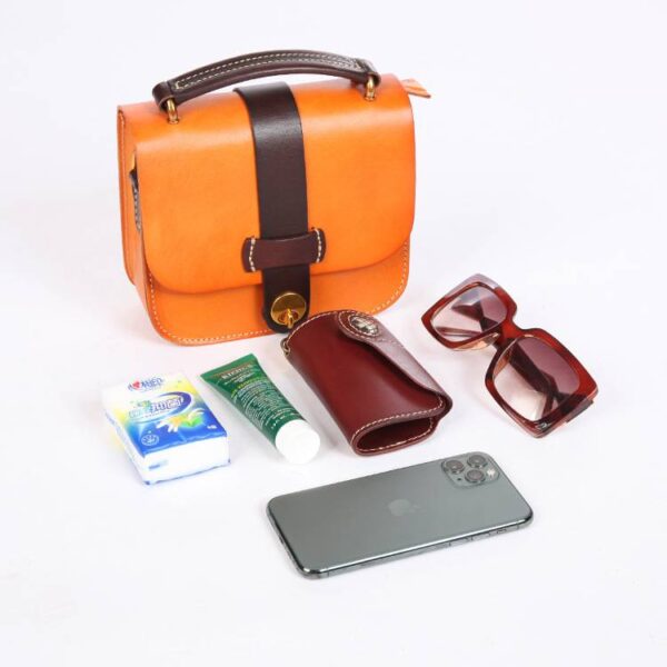 Koge Vegetable Tanned Leather Top Handle Bag - Image 8