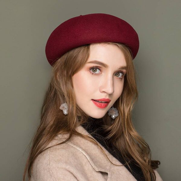 Miya Merino Wool Felt Beret – Bild 3