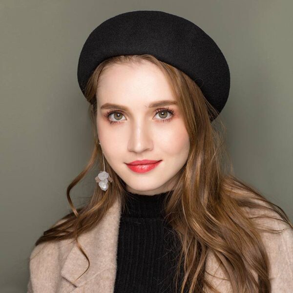 Miya Merino Wool Felt Beret – Bild 4