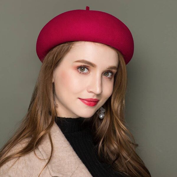 Miya Merino Wool Felt Beret – Bild 5