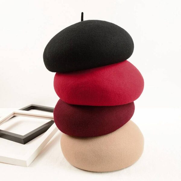 Miya Merino Wool Felt Beret – Bild 6