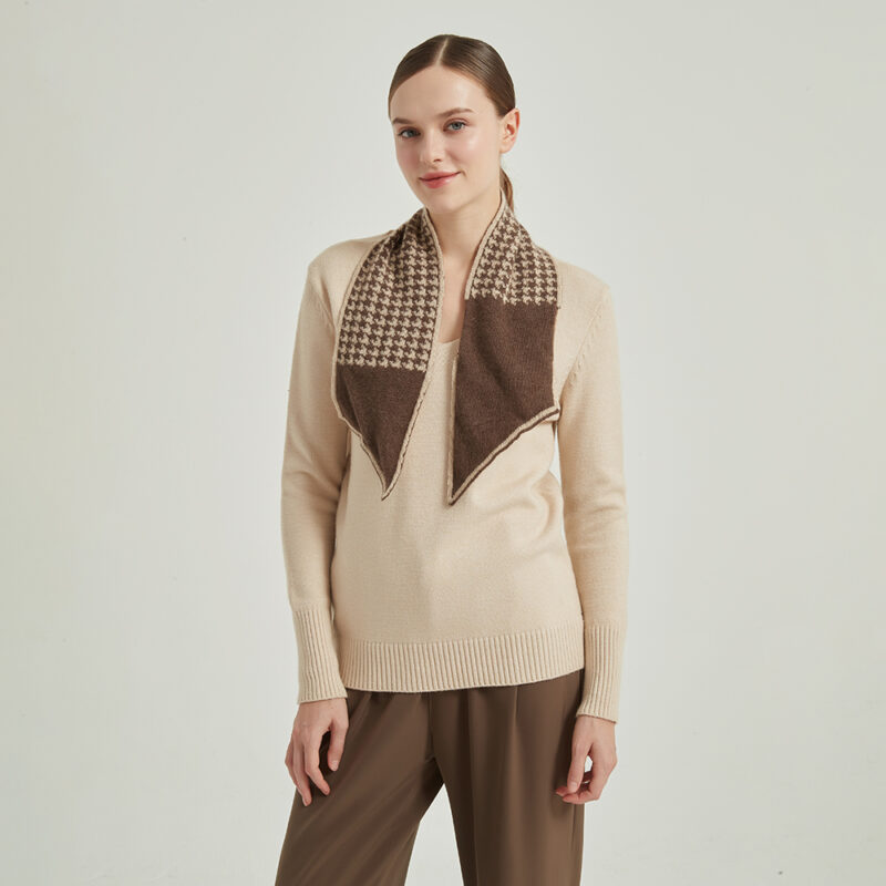 Sciarpa Hom Keyhole in cashmere - immagine 3