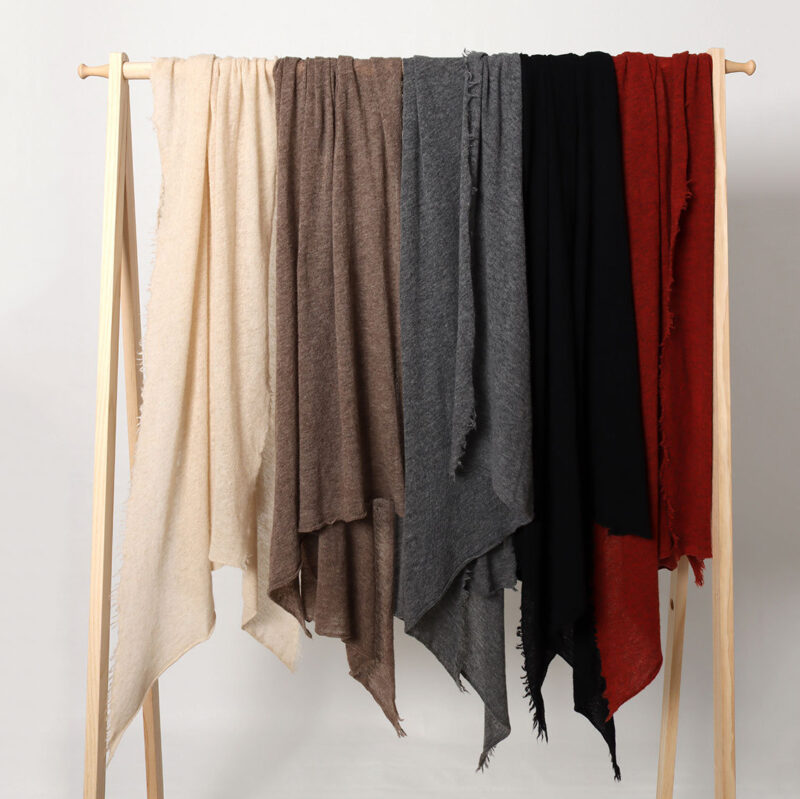 Aliz Pure Cashmere Featherlight Fringed Scarf Wrap - Image 5