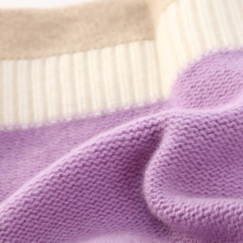 Jasmine Color Block Cashmere Beanie - Image 8