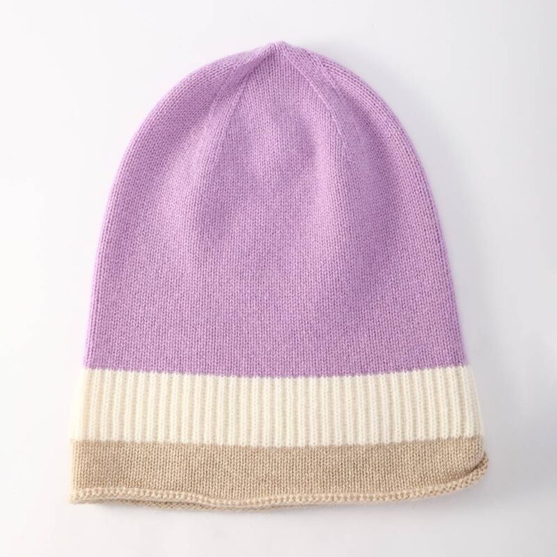 Jasmine Color Block Cashmere Beanie - Image 5