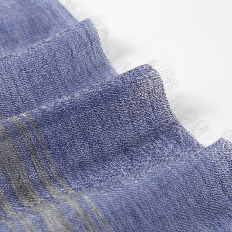 Dia Color Blocked Featherlight Cashmere Scarf Wrap - Image 5