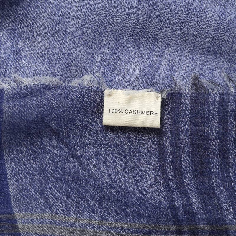 Dia Color Blocked Featherlight Cashmere Scarf Wrap - Image 6