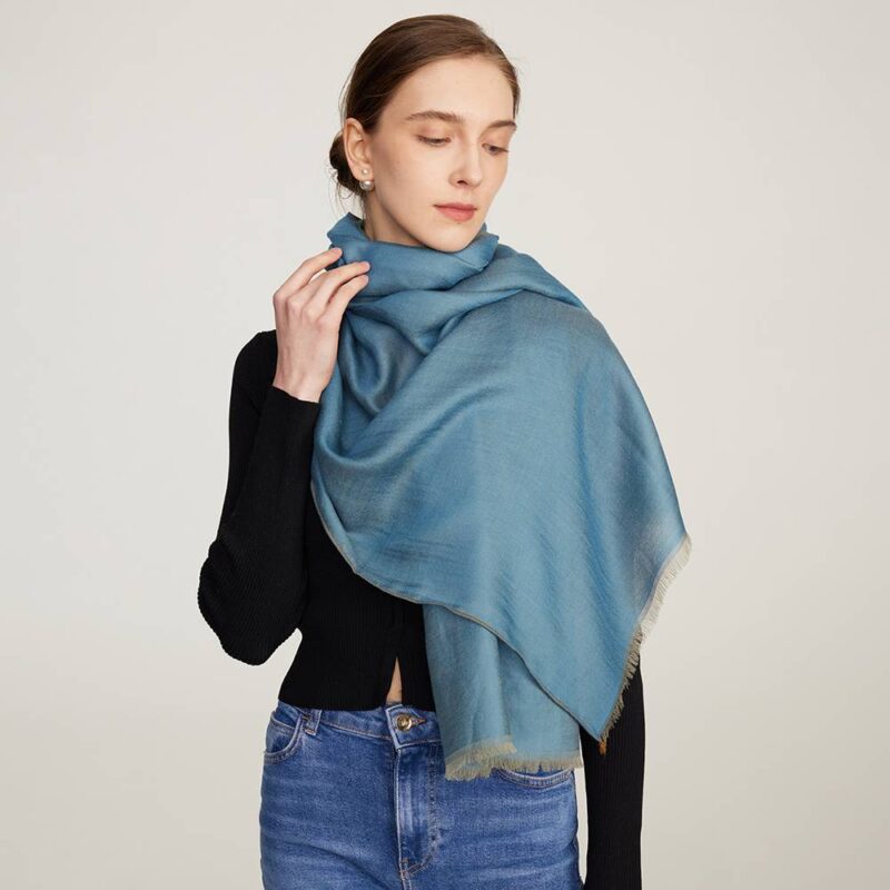 Alena Reversible Featherlight Cashmere Scarf Wrap - Image 3