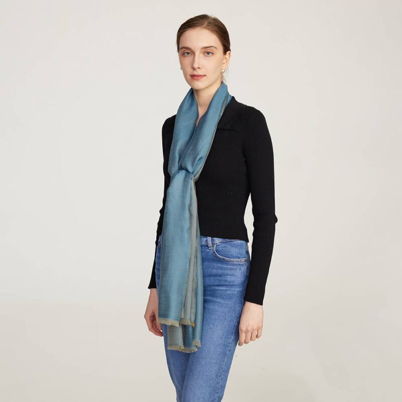 Alena Reversible Featherlight Cashmere Scarf Wrap - Image 4