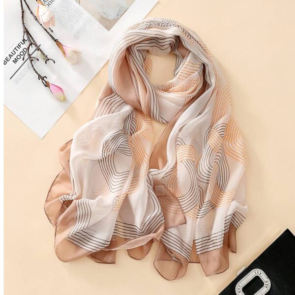 Afua Ultra Light Large Silk Scarf Wrap - Image 4