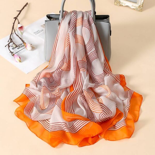 Afua Ultra Light Large Silk Scarf Wrap - Image 2