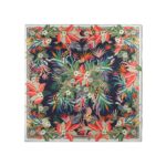 Adia Two-side FLoral Print Large Square Silk Scarf Wrap
