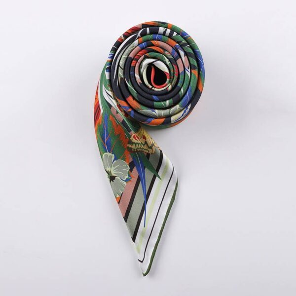 Adia Two-side FLoral Print Large Square Silk Scarf Wrap - Image 5