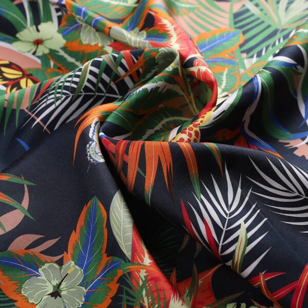 Adia Two-side FLoral Print Large Square Silk Scarf Wrap - Image 6
