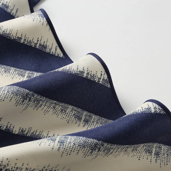 Lan Striped Silk Neckerchief Scarf - Image 6