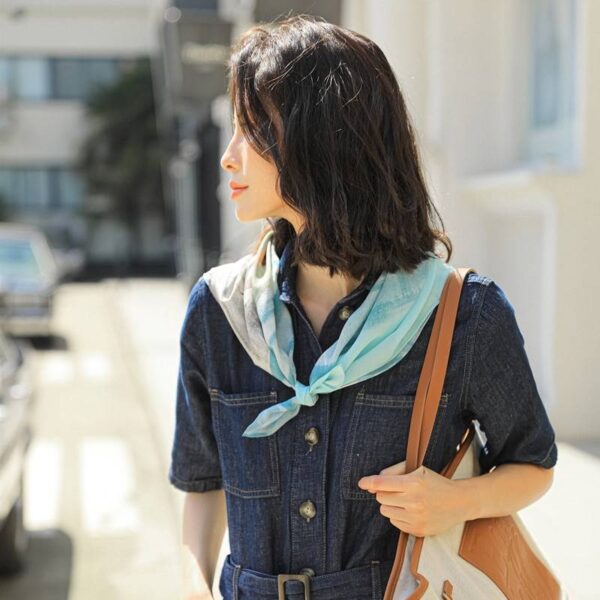 Rin Horse Square Silk Scarf - Image 2