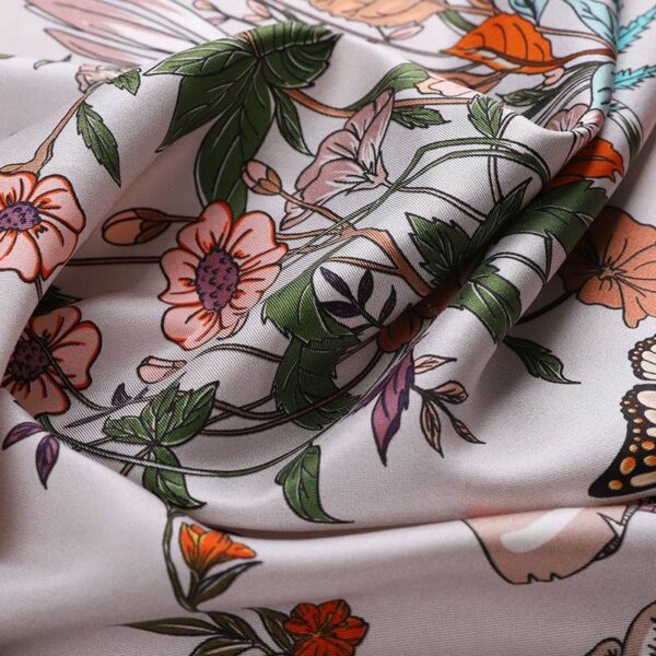 Dala Two-side FLoral Print Large Square Silk Scarf Wrap - Image 7
