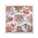 Dala Two-side FLoral Print Large Square Silk Scarf Wrap