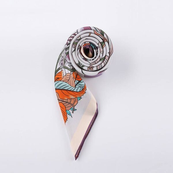 Dala Two-side FLoral Print Large Square Silk Scarf Wrap - Image 2