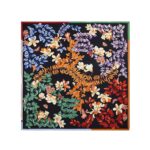 Muni Two-side FLoral Print Large Square Silk Scarf Wrap