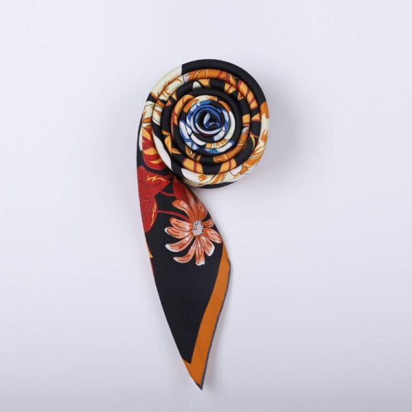 Muni Two-side FLoral Print Large Square Silk Scarf Wrap - Image 2