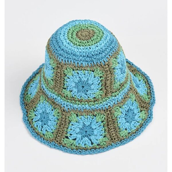 Bae Floral Straw Crochet Cloche Hat - Image 12