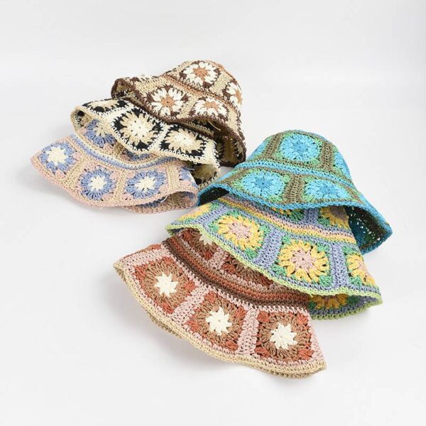 Bae Floral Straw Crochet Cloche Hat - Image 6