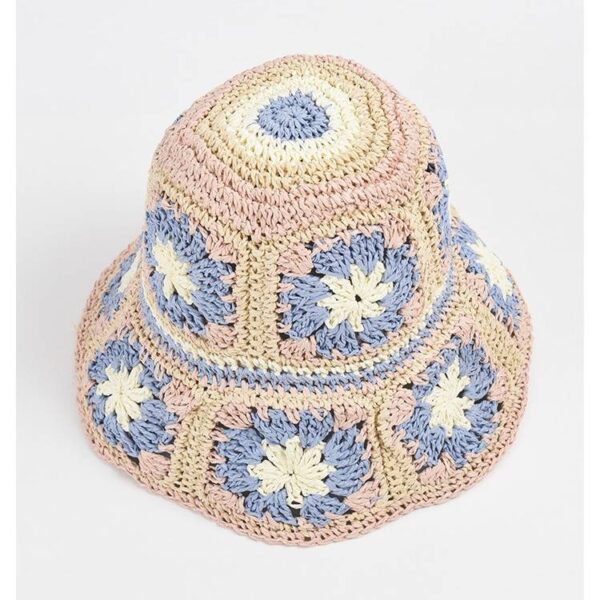 Bae Floral Straw Crochet Cloche Hat - Image 10